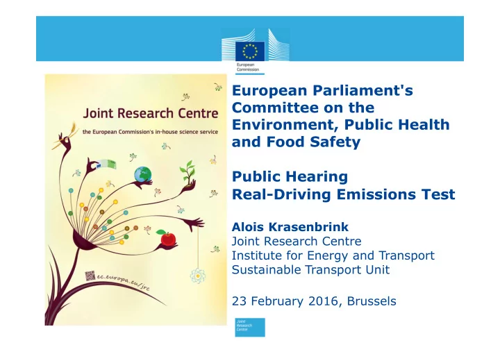 european parliament s committee on the environment public