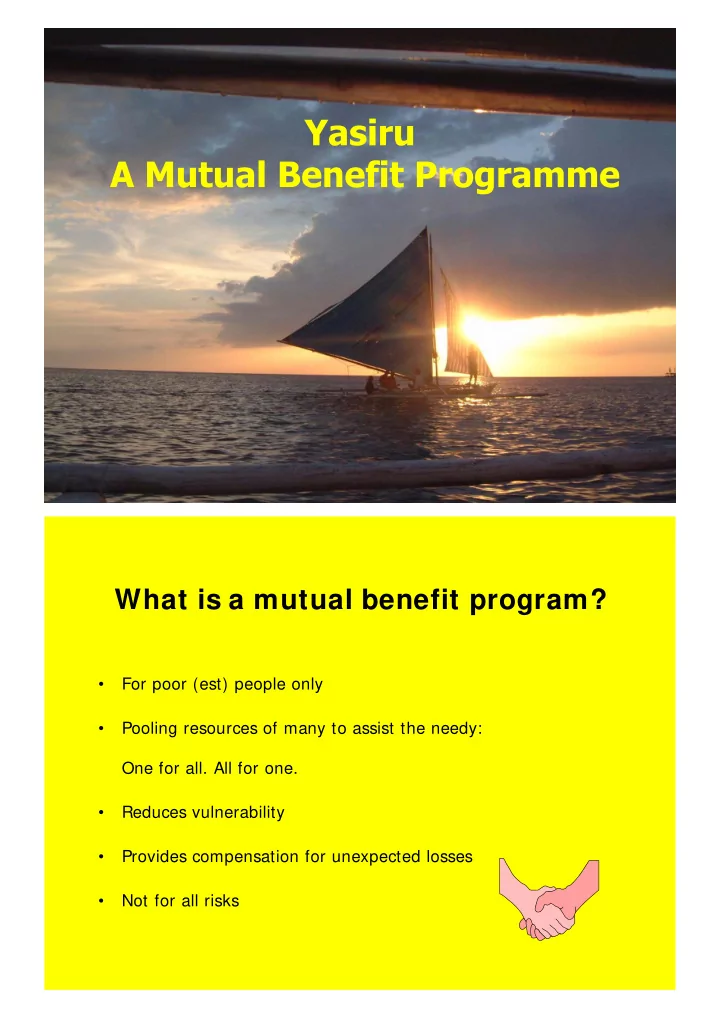 what is a mutual benefit program