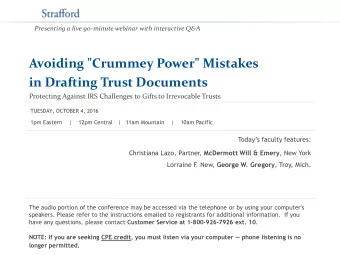 in Drafting Trust Documents  Protecting Against IRS Challenges to Gifts to Irrevocable Trusts