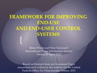 {  Brian Wood and Peter Danssaert  International Peace Information Service  Vienna 20 April 2015