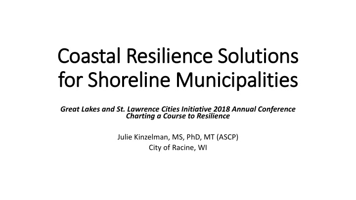 for shoreline municipalities