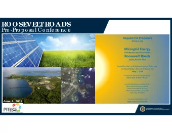 ROOSE  VE  L  T  ROADS  Pre -Pro po sal Co nfe re nc e Request for Proposals RFP 2018  001