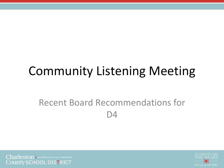 community listening meeting