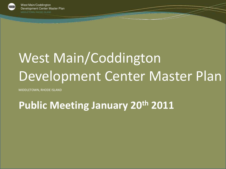 development center master plan