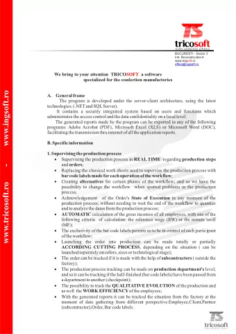 www.tricosoft.ro       -        www.ingsoft.ro  a department to another (checkpoint);  The