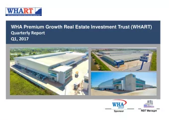 Q1, 2017  REIT Manager  Sponsor  0  0  Disclaimers  Click to edit Master title style  This