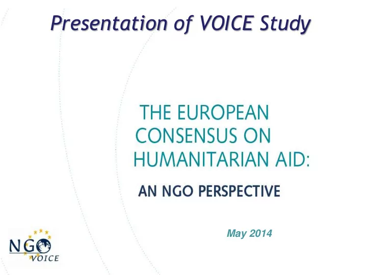 presentation of voice study