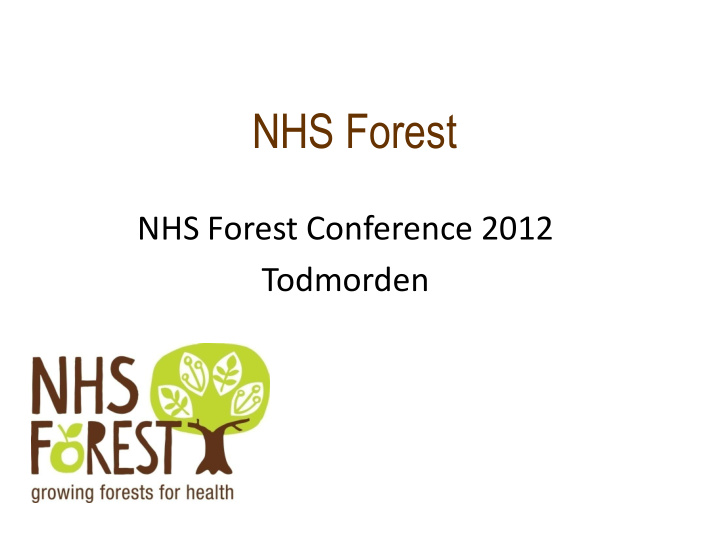 nhs forest
