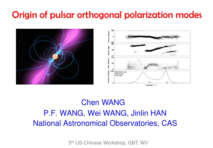 origin of pulsar orthogonal polarization modes