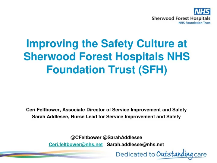 foundation trust sfh