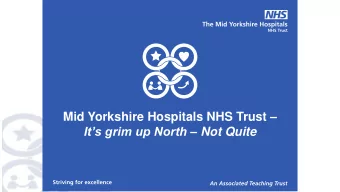 Its grim up North  Not Quite  This is me ..  This is where I work .  Lowest life