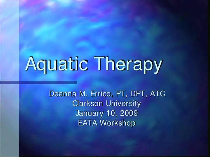 aquatic therapy