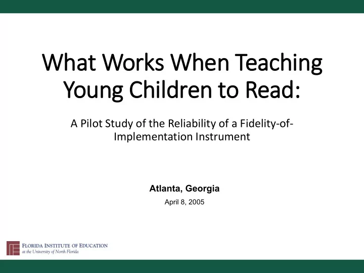 what t works w when n teaching g young g ch children t to