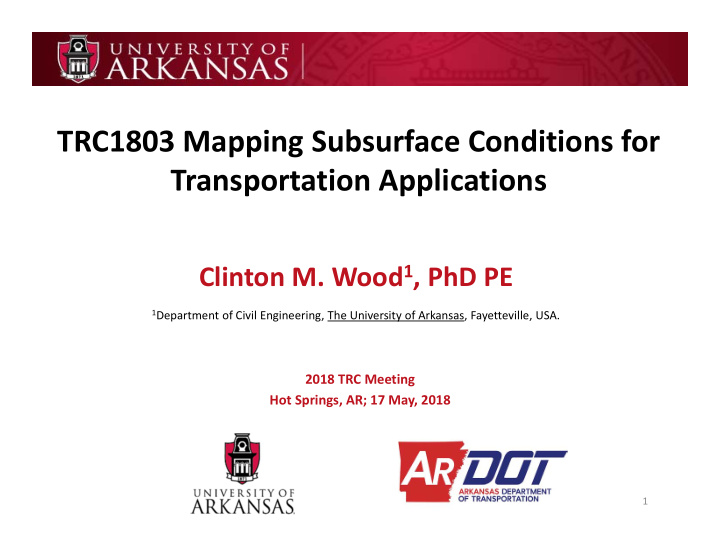 trc1803 mapping subsurface conditions for transportation