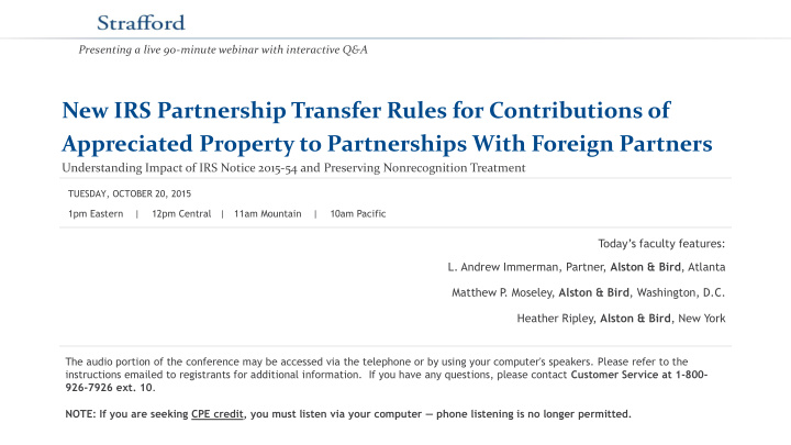 appreciated property to partnerships with foreign partners