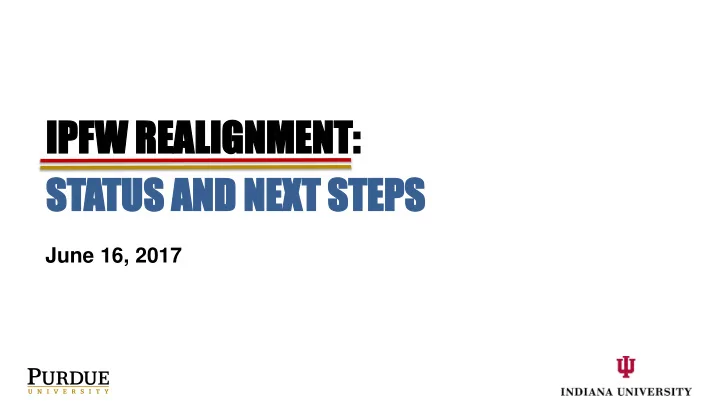 ip ipfw w rea reali lignme gnment nt status tus and nd ne
