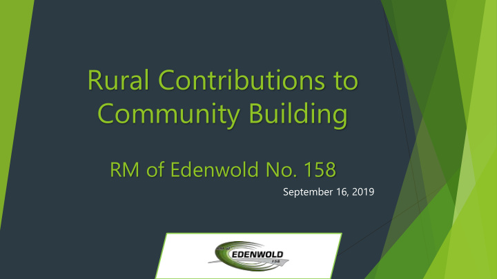 rural contributions to community building