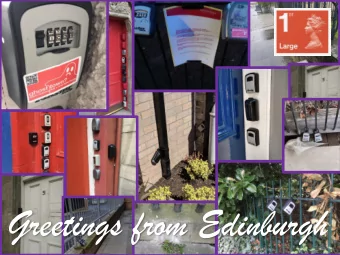 Greetings from Edinburgh  Twitte  ter - @PLACEEdi  CEEdinburgh  gh  Email - placeedi  dinb  nbur