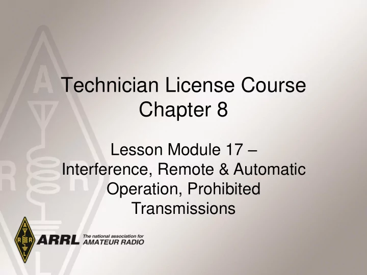 technician license course