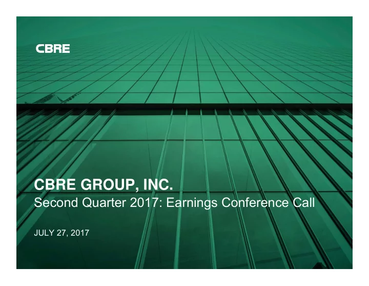 cbre group inc