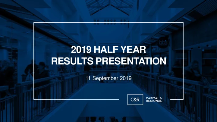 results presentation