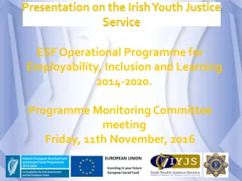 ESF Operational Programme for  Employability, Inclusion and Learning  2014-2020.  Programme