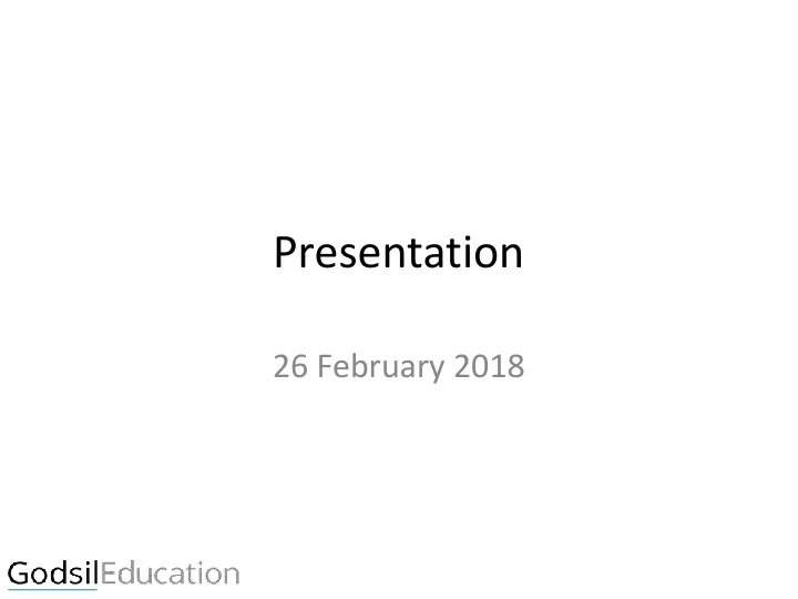 presentation