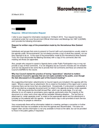 25 March 2019  Dear  Response - Official Information Request  I refer to your request for