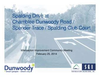 Spalding Drive at  Chamblee-Dunwoody Road /  Spender Trace / Spalding Club Court  Intersection
