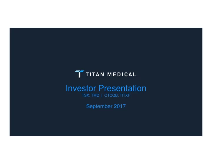 investor presentation