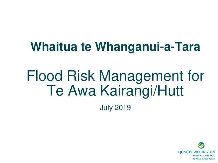 te awa kairangi hutt
