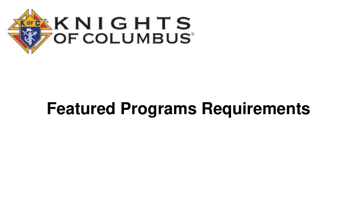 featured programs requirements rsvp