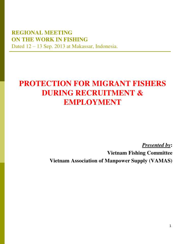 presented by vietnam fishing committee vietnam