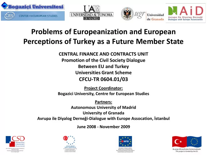 problems of europeanization and european perceptions of