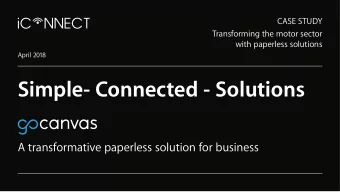 Simple- Connected - Solutions  A transformative paperless solution for business  Apple Expertise.