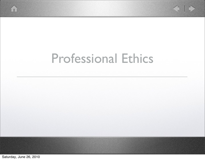 professional ethics