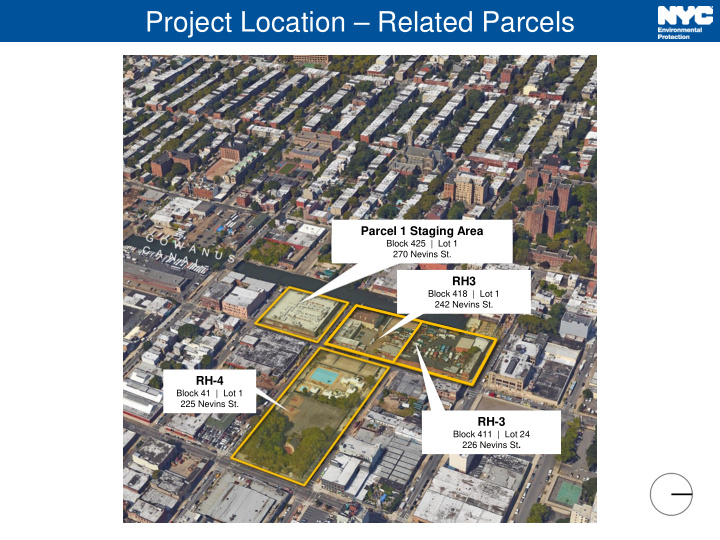 project location related parcels
