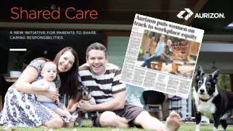 1  Why tackle equalisation of caring?  Liz Broderick (former sex discrimination  commissioner):