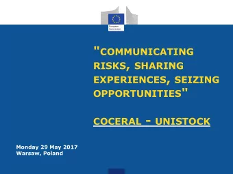 Restoring public trust in science  Evidence-based  decisions on:  New food products
