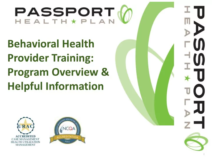 behavioral health