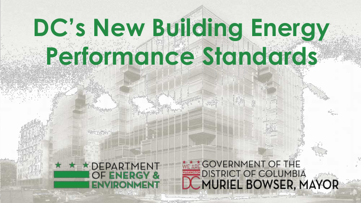 performance standards sustainable dc vision