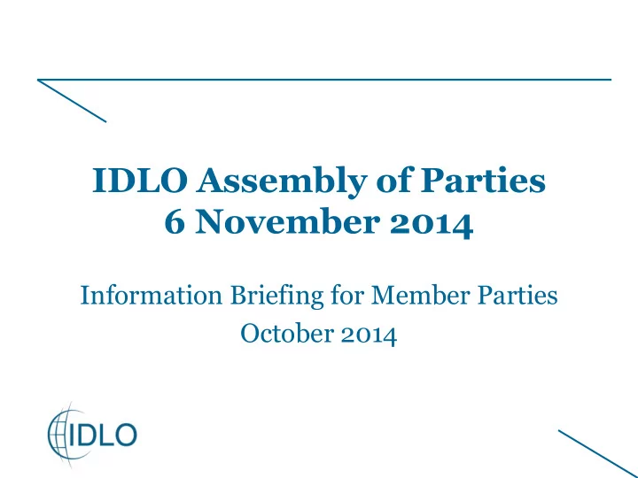 idlo assembly of parties