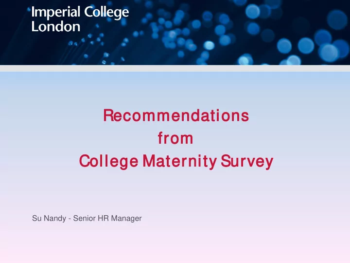 recommenda endatio tions ns fr from om colleg college ma