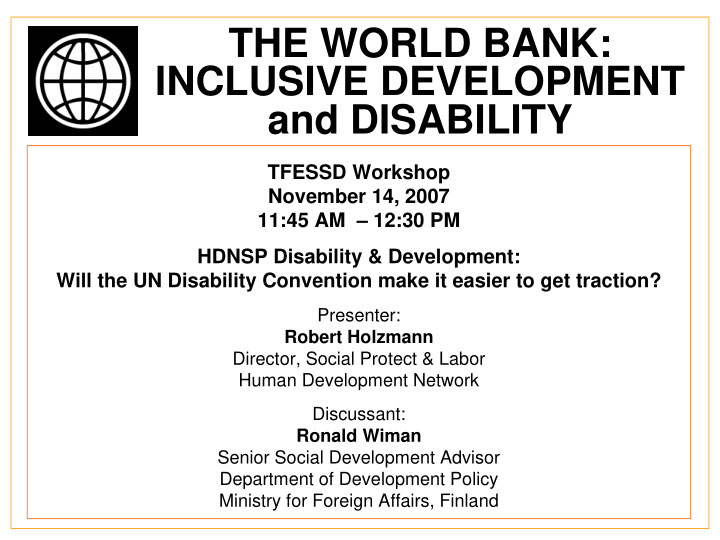 the world bank inclusive development and disability