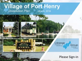 Village of Port Henry  Dissolution Plan  Public Hearing  Village of Port Henry, Dissolution Plan