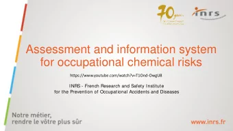 Assessment and information system  for occupational chemical risks