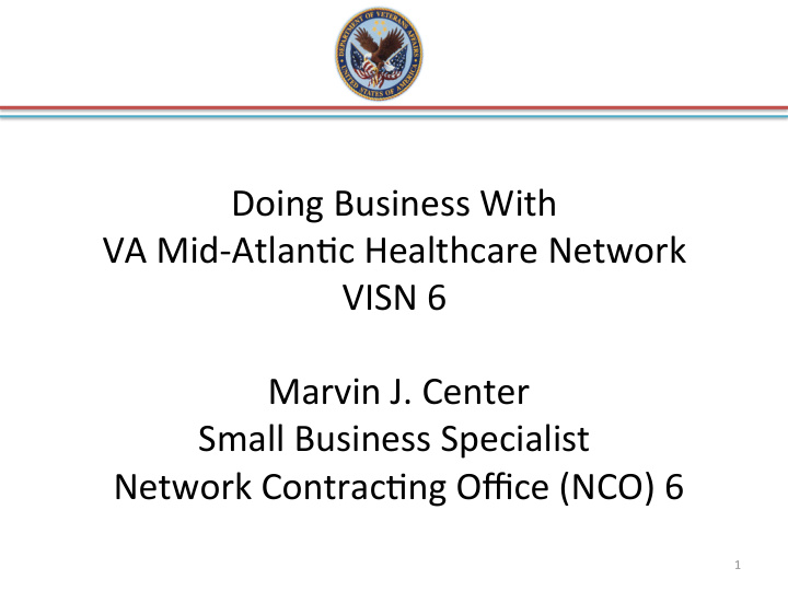 doing business with va mid atlan5c healthcare network