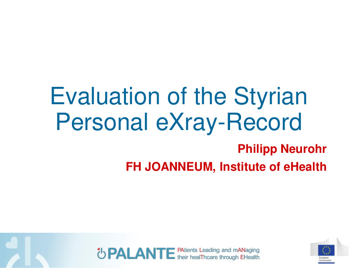 evaluation of the styrian personal exray record