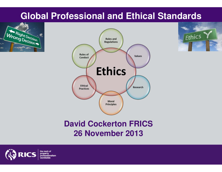 global professional and ethical standards
