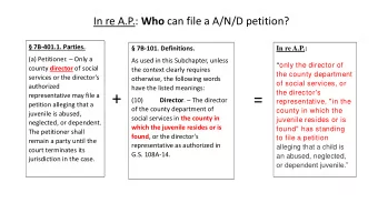 +  =  representative may file a  (10) Director .  The director  representative, &quot;in the